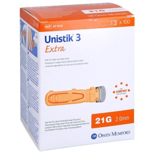 UNISTIK 3 Extra Eindr.Tiefe 2,0 mm Stechhilfe Produktbild