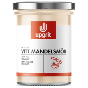 Upgrit Vitt Mandelsmör EKO 300g produkt bild