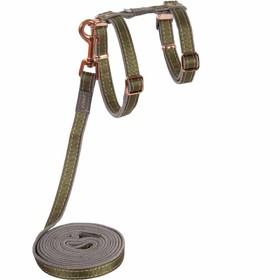 Rogz UrbanCat sele med koppel Olivgrön 11 mm, 24-40cm produkt bild