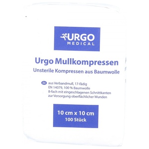 Urgo Mullkompressen 10x10 cm unsteril Produktbild