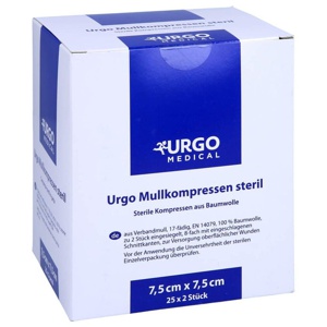 Urgo MULLKOMPRESSEN 7,5x7,5 cm steril Produktbild