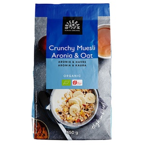 Urtekram Crunchy Mysli Aronia & Havre Økologisk   450 g produktbillede