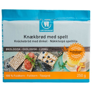 Urtekram Fuldkornsknækbrød m. spelt Ø 250 g produktbillede