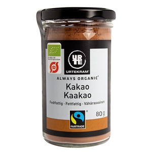 Urtekram Kakao Fairtrade 10-12% Økologisk   80 g produktbillede