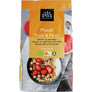 Urtekram Mysli Fruit & Nuts Ø 650 g produktbillede