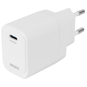 USB-C-väggladdare PD 20W med 1x USB-C Vit produkt bild