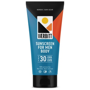 Værbitt Solkrem for menn kropp SPF30, 200 ml produktbilde