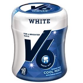 V6 White Cool Mint Burk Tuggummi 87 g produkt bild