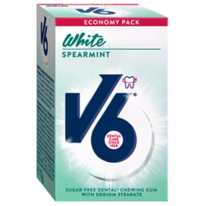 V6 White tyggegummi spearmint produktbilde