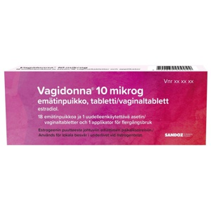 Vagidonna, vaginaltablett 10 mikrogram 18 st produkt bild