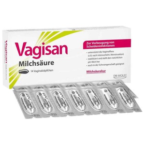 VAGISAN Milchsäure Vaginalzäpfchen Produktbild