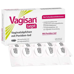 VAGISAN sept Vaginalzäpfchen mit Povidon-Iod Produktbild