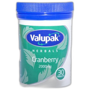Valupak Cranberry 2000mg Tablets Pack of 30 product image