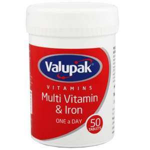 Valupak Multivitamin & Iron Tablets Pack of 60 product image