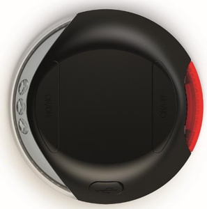 Vario LED lygte m/usb, ø 7 cm sort produktbillede