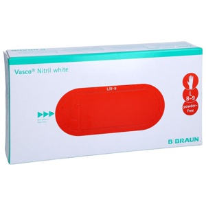 VASCO Nitril white Untersuchungshandschuhe L Produktbild