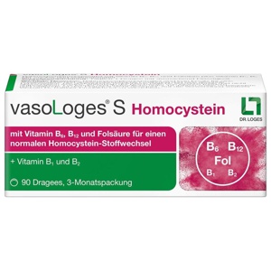 vasoLoges S Homocystein Dragees 90 St Dragees Produktbild