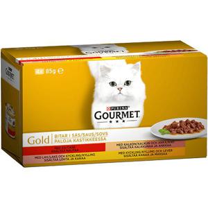 Våtfoder oxkött kalkon lax & kyckling i sås 4-pack för Katt - 4 x 85 g produkt bild