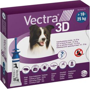 Vectra 3D för hund, 10-25 kg spot-on, lösning produkt bild