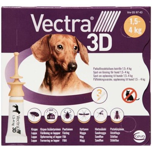 Vectra 3D Spot-On til hunde, 1,5-4 kg - 3 pipetter produktbillede