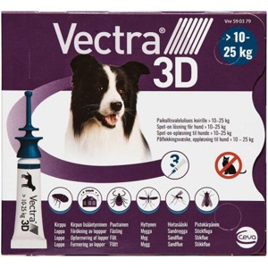 Vectra 3D Spot-On til hunde, 10-25 kg - 3 pipetter produktbillede