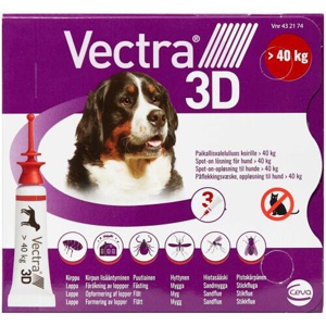 Vectra 3D Spot-On til hund, over 40 kg - 3 pipetter produktbillede