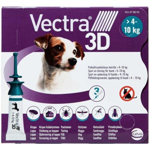 Vectra 3D Spot-On til hunde, 4-10 kg - 3 pipetter produktbillede