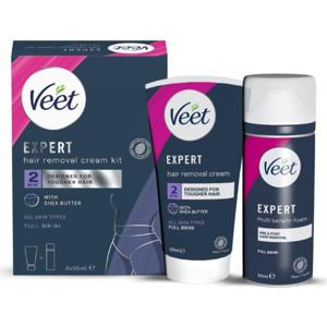 Veet Expert Hair Removal Cream Kit All Skin Types Full Bikini 2 x 50 ml produkt bild