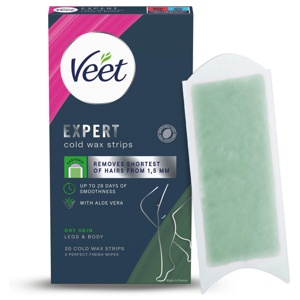 Veet Expert Vaxremsor Torr hud för ben & kropp, 20st produkt bild