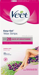 Veet Wax Strips Easy Grip For Normal Skin 20Pcs produkt bild