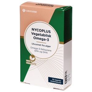 Vegetabilsk Omega-3 fra alger 30 kapsler produktbilde