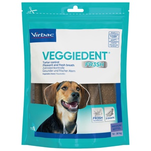 Veggiedent FR3SH M tyggepinner til hund 10-30 kg 15 stk produktbilde