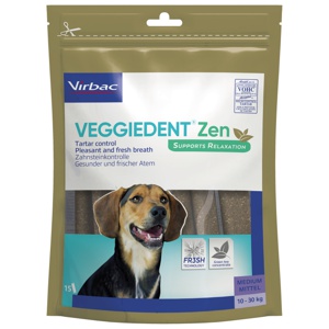 Veggiedent Zen M tyggepinner til hund 10-30 kg 15 stk produktbilde