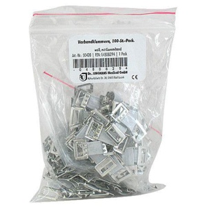 VERBANDKLAMMERN m.Gummiband weiß 50420 Produktbild
