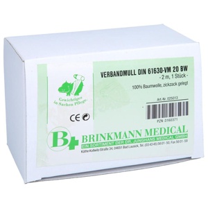 VERBANDMULL 10 cmx2 m zickzack Produktbild