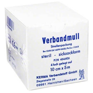 VERBANDMULL 10 cmx5 m 4fach steril Produktbild