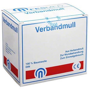 Verbandmull BW 1x0,80m unste, 1 St Beutel Produktbild