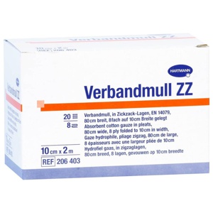 VERBANDMULL Hartmann 10 cmx2 m zickzack Produktbild