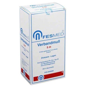 Verbandmull zickzack BW 20 / 1, 1 St n.v. Produktbild