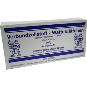 VERBANDZELLSTOFF WATTEBLÄTTCHEN hochgebl.12x13 cm Produktbild