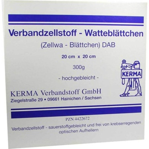 VERBANDZELLSTOFF WATTEBLÄTTCHEN hochgebl.20x20 cm Produktbild