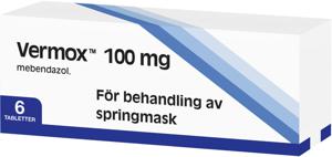 Vermox, tablett 100 mg McNeil Sweden AB, 6 st produkt bild