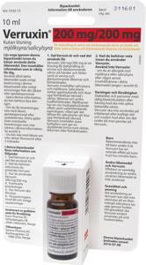 Verruxin, kutan lösning 200 mg/200 mg 10 ml