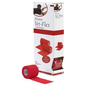 Vet-Flex elastisk binda Röd 5 cm x 4,5 m, storpack 10 st produkt bild