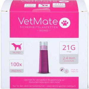 VETMATE Sicherheitslanzetten 21 G 2,4 mm Hund Produktbild