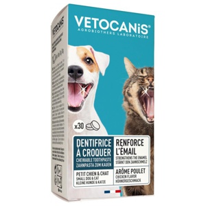 Vetocains Tandtabletter Katt/Små hundar 30 st produkt bild