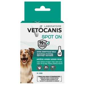 Vetocanis Anti-parasit Spot on Hund M 2 x 3 ml produkt bild