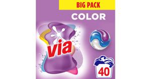 Via Tvättkapslar Colour 40-pack produkt bild
