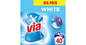 Via Tvättkapslar White 40-pack produkt bild