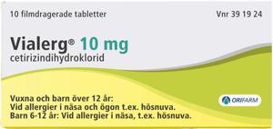 Vialerg filmdragerad tablett 10 mg 10 st produkt bild